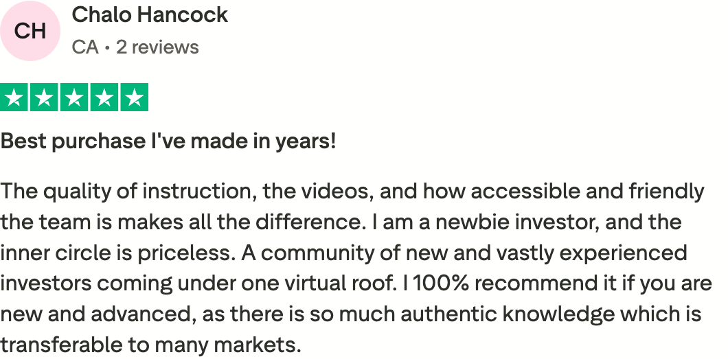 Rehab Valuator review on TrustPilot from Chalo Hancock